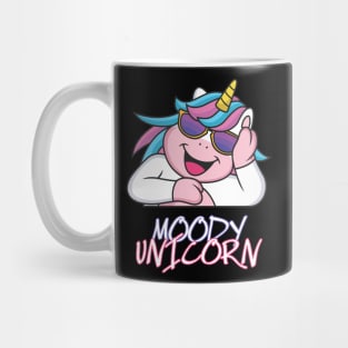 Moody unicorn - Cute little unicorn your kids would love! - Available in stickers, clothing, etc Mug